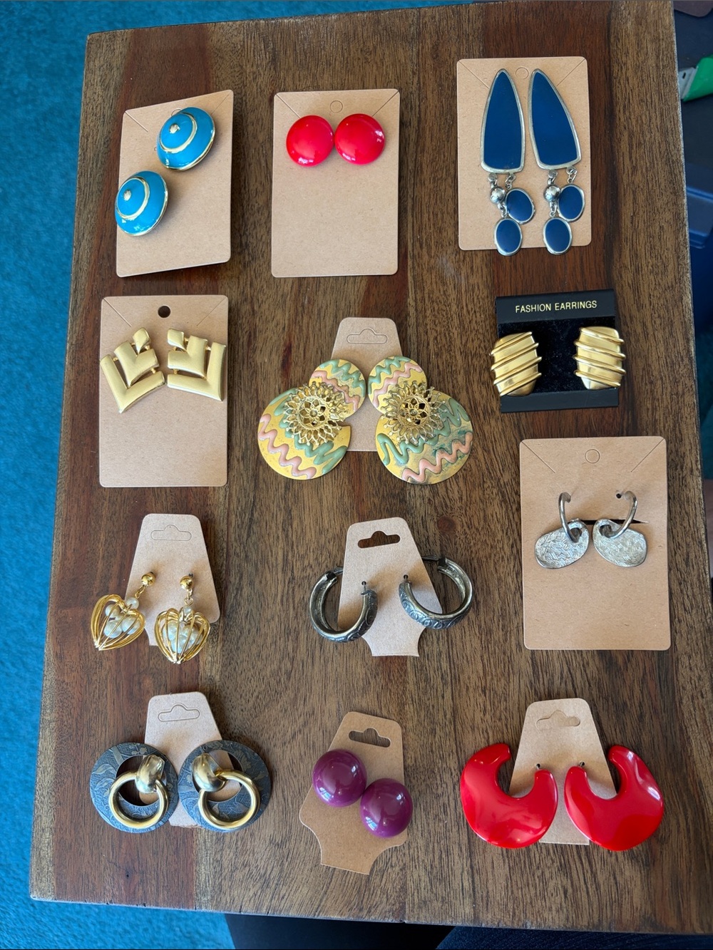 Vintage / pre-loved pierced earrings - Unbranded Women Accessories